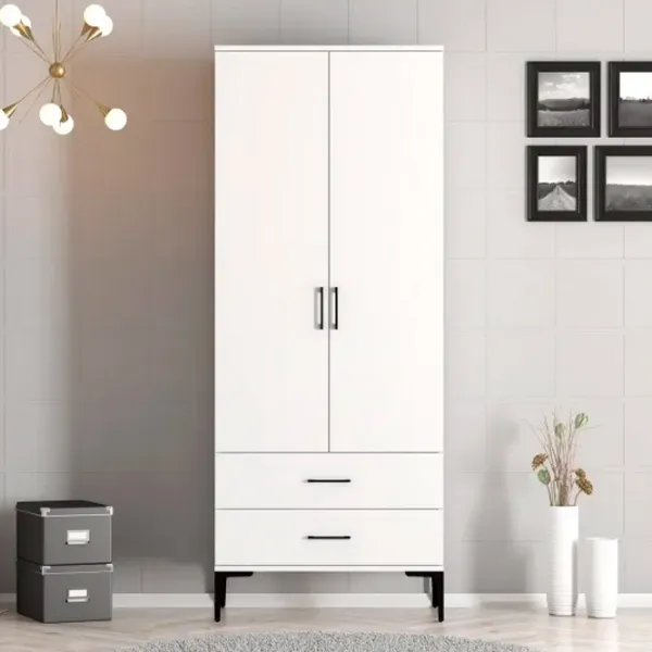 Dulap pentru haine Trendy Kumsal T 80 x 47.5 x 201.4 / PAL melaminat / White photo 3