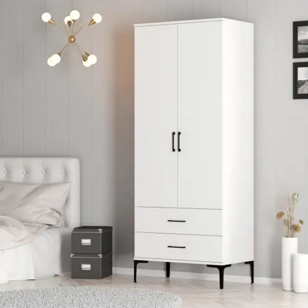 Dulap pentru haine Trendy Kumsal T 80 x 47.5 x 201.4 / PAL melaminat / White photo 5