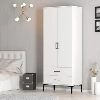 Dulap pentru haine Trendy Kumsal T 80 x 47.5 x 201.4 / PAL melaminat / White photo 5