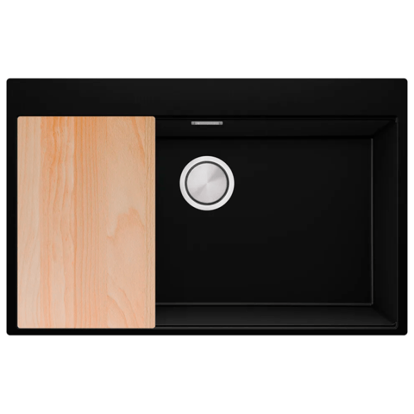 Кухонная мойка PRIMAGRAN OSLO 80 Top 53 x 78 / Гранит / Черный photo 2