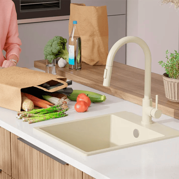 Кухонная мойка PRIMAGRAN RIGA 45 50 x 43 / Гранит / Черный photo 7