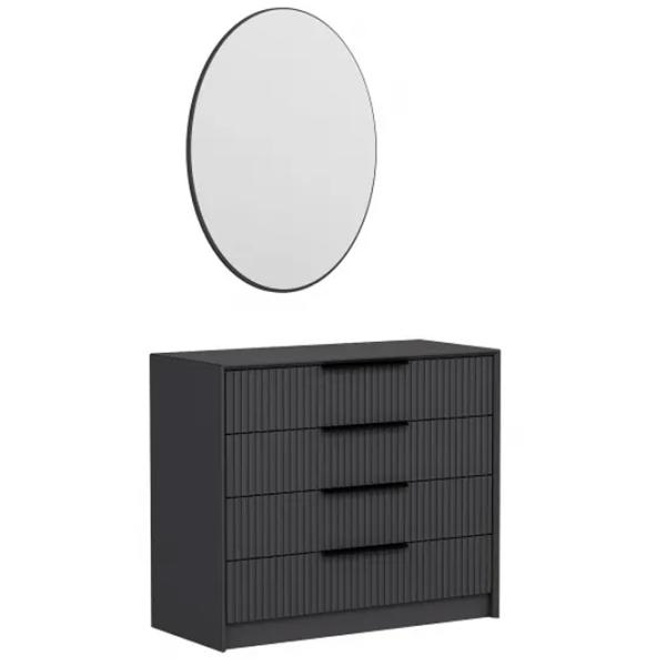 Comodă Trendy Kale Luxe 85 x 45 x 100 / Lemn / Antracit photo 1