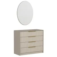 Комод Trendy Kale Luxe 85 x 45 x 100см / Дерево / Кремовый