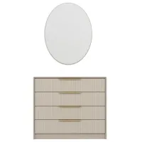 Comodă Trendy Kale Luxe 85 x 45 x 100 / Lemn / Cream photo 2