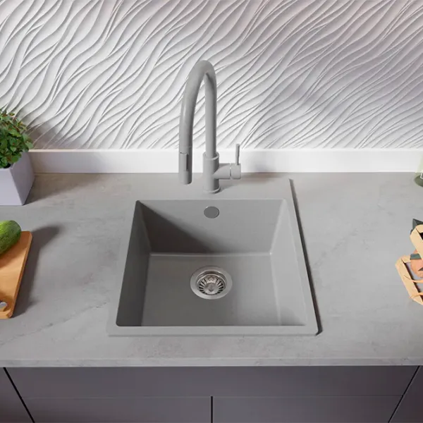 Кухонная мойка PRIMAGRAN RIGA 45 50 x 43 / Гранит / Серый photo 4