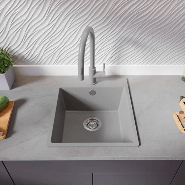 Кухонная мойка PRIMAGRAN RIGA 45 50 x 43 / Гранит / Серый photo 4