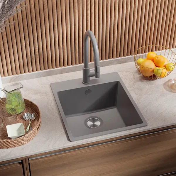 Кухонная мойка PRIMAGRAN RIGA 45 50 x 43 / Гранит / Серый photo 5