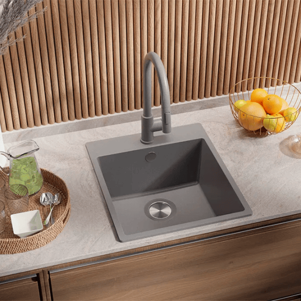 Кухонная мойка PRIMAGRAN RIGA 45 50 x 43 / Гранит / Серый photo 5