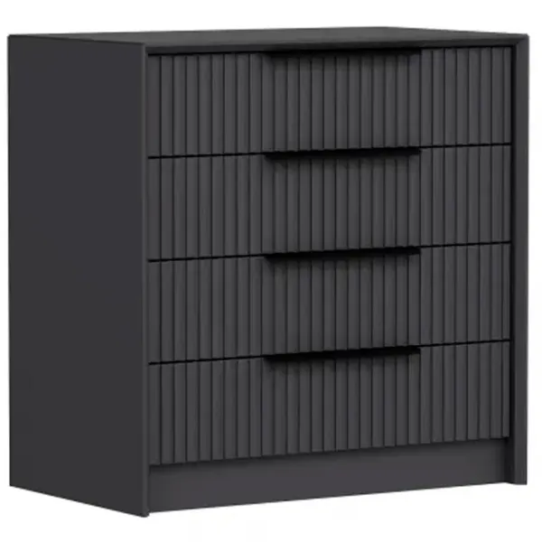 Comodă Trendy Kale Luxe 77 x 45 x 72 / Lemn / Antracit photo 1