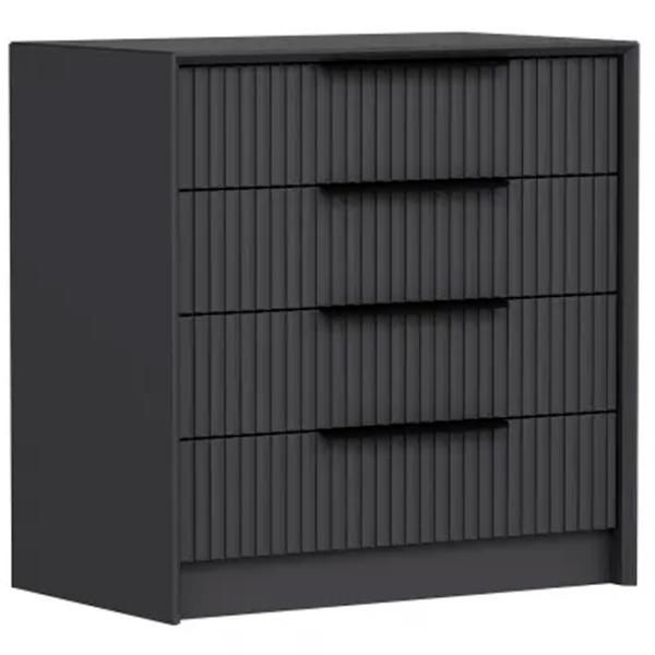 Comodă Trendy Kale Luxe 77 x 45 x 72 / Lemn / Antracit photo 1