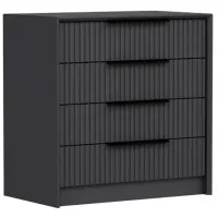 Comodă Trendy Kale Luxe 77 x 45 x 72 / Lemn / Antracit