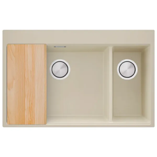 Кухонная мойка PRIMAGRAN OSLO 80 Duo Top 53 x 78 / Гранит / Бежевый photo 2