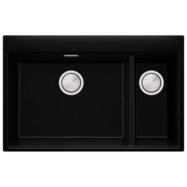 Кухонная мойка PRIMAGRAN OSLO 80 Duo Top 53 x 78 / Гранит / Черный металлик photo 1