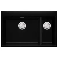 Кухонная мойка PRIMAGRAN OSLO 80 Duo Top 53 x 78 / Гранит / Черный металлик