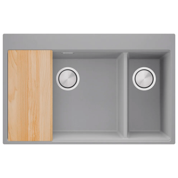 Кухонная мойка PRIMAGRAN OSLO 80 Duo Top 53 x 78 / Гранит / Серый photo 2