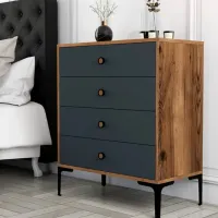 Comodă Trendy Lizbon 90.7 x 76 x 40 / PAL / Antracit photo 3