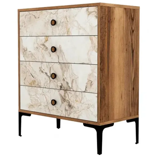 Комод Trendy Lizbon 90.7 x 76 x 40см / ДСП / Marmura White photo 1