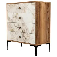 Комод Trendy Lizbon 90.7 x 76 x 40см / ДСП / Marmura White