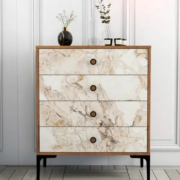 Комод Trendy Lizbon 90.7 x 76 x 40см / ДСП / Marmura White photo 3