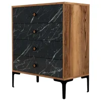 Comodă Trendy Lizbon 90.7 x 76 x 40 / PAL / Black