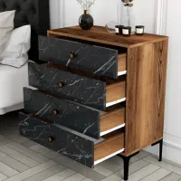 Комод Trendy Lizbon 90.7 x 76 x 40см / ДСП / Черный photo 5