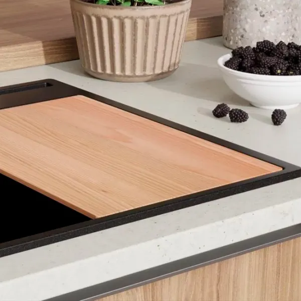 Кухонная мойка PRIMAGRAN OSLO 60 Pocket Multilevel 53 x 58 / Гранит / Черный photo 6