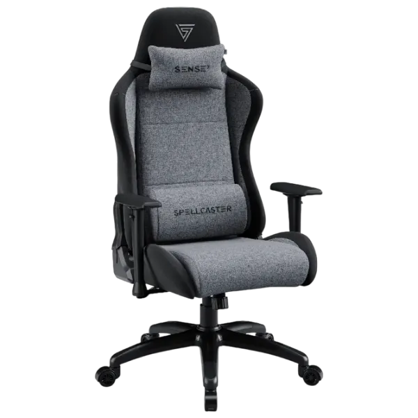 Игровое кресло SENSE7 Spellcaster FUKU XL Черный Серый photo 2