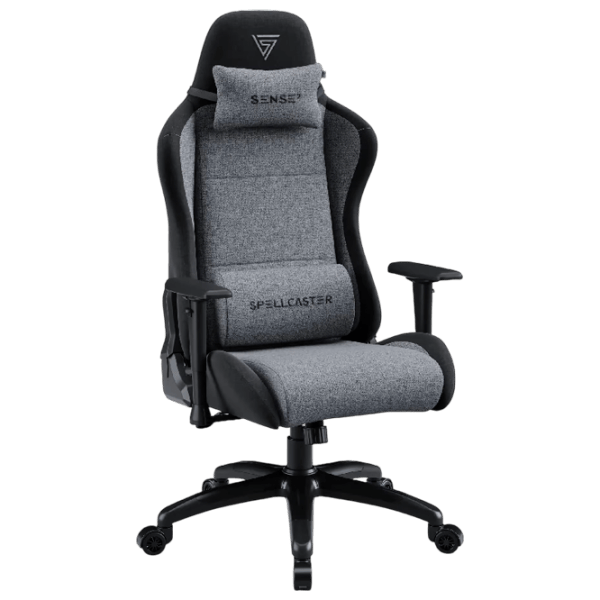 Игровое кресло SENSE7 Spellcaster FUKU XL Черный Серый photo 2