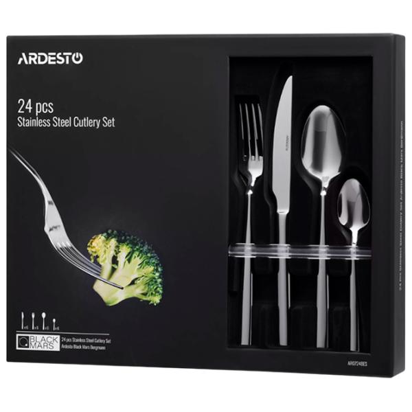 Set tacâmuri Ardesto AR0724BES Oțel inoxidabil / 24 photo 1