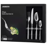 Set tacâmuri Ardesto AR0724BS Oțel inoxidabil / 24