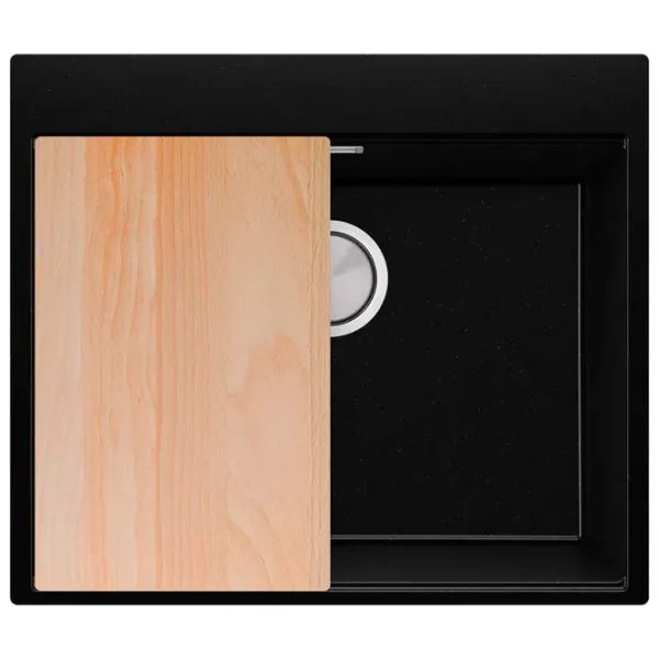 Кухонная мойка PRIMAGRAN OSLO 60 Top 53 x 58 / Гранит / Черный photo 3