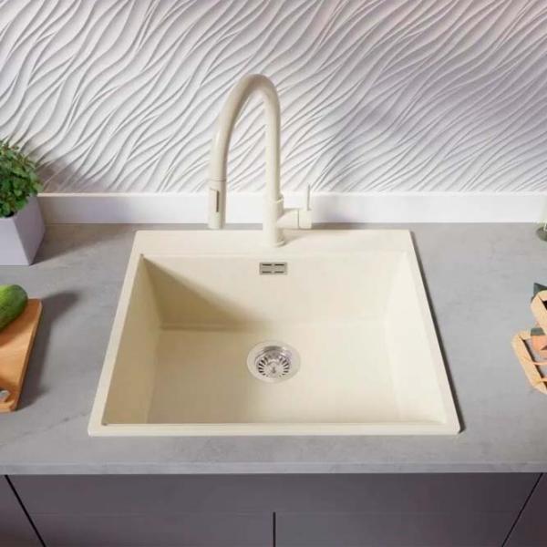 Кухонная мойка PRIMAGRAN OSLO 60 Top 53 x 58 / Гранит / Бежевый photo 6
