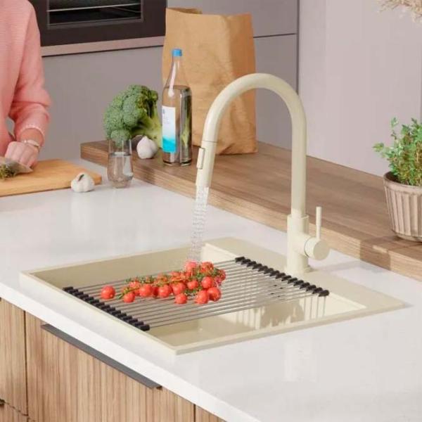 Кухонная мойка PRIMAGRAN OSLO 60 Top 53 x 58 / Гранит / Бежевый photo 9