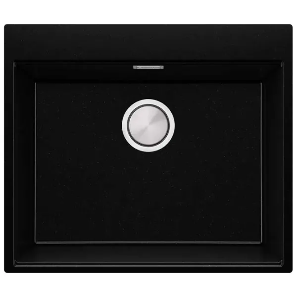 Кухонная мойка PRIMAGRAN OSLO 60 Top 53 x 58 / Гранит / Черный металлик photo 1