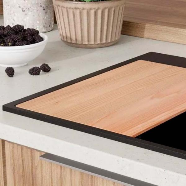 Кухонная мойка PRIMAGRAN OSLO 60 Top 53 x 58 / Гранит / Черный металлик photo 5