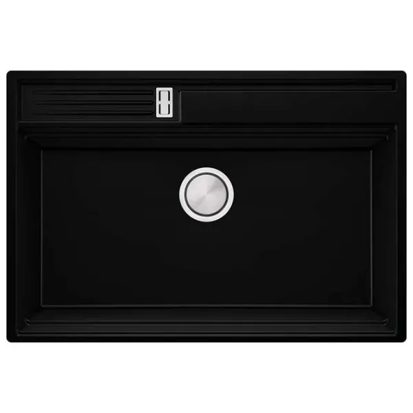 Кухонная мойка PRIMAGRAN OSLO 80 Pocket Multilevel 53 x 78 / Гранит / Черный photo 1