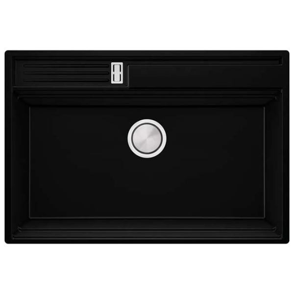 Кухонная мойка PRIMAGRAN OSLO 80 Pocket Multilevel 53 x 78 / Гранит / Черный photo 1