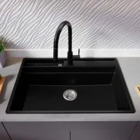Chiuvetă PRIMAGRAN OSLO 80 Pocket Multilevel 53 x 78 / Granit / Black photo 10