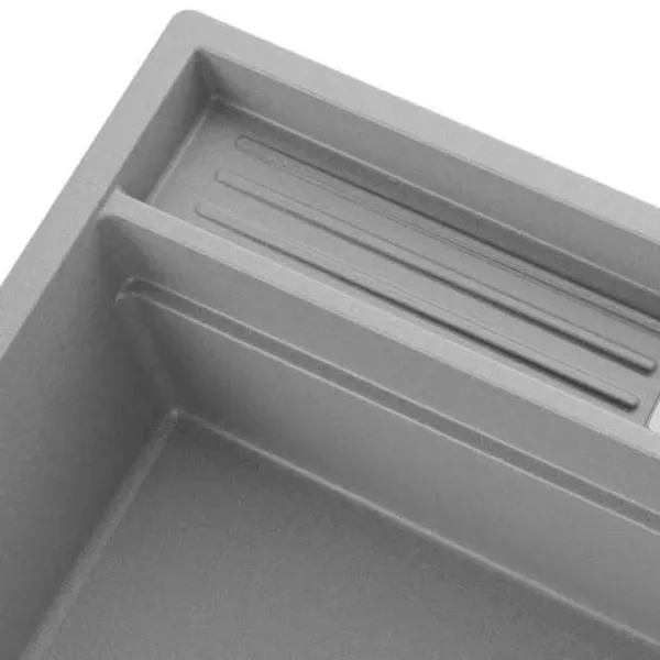Кухонная мойка PRIMAGRAN OSLO 80 Pocket Multilevel 53 x 78 / Гранит / Серый photo 3