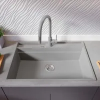 Chiuvetă PRIMAGRAN OSLO 80 Pocket Multilevel 53 x 78 / Granit / Gray photo 7