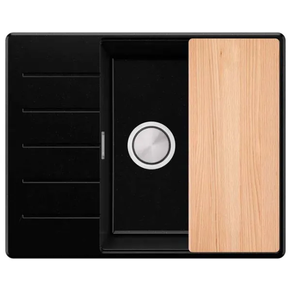 Кухонная мойка PRIMAGRAN COPENHAGEN 620-50 Top 50 x 62 / Гранит / Черный металлик photo 2