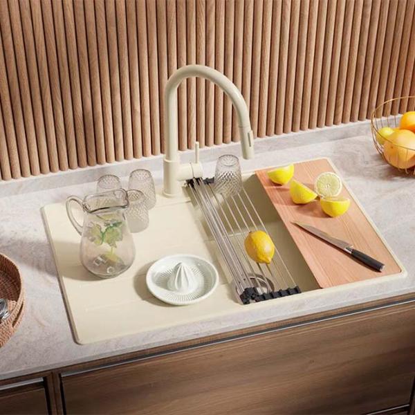 Кухонная мойка PRIMAGRAN COPENHAGEN 780-50 Top 50 x 78 / Гранит / Бежевый photo 7