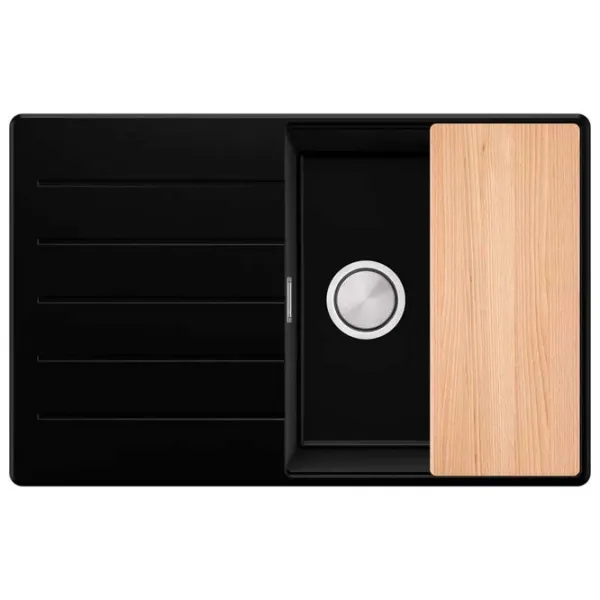 Кухонная мойка PRIMAGRAN COPENHAGEN 780-50 Top 50 x 78 / Гранит / Черный photo 2