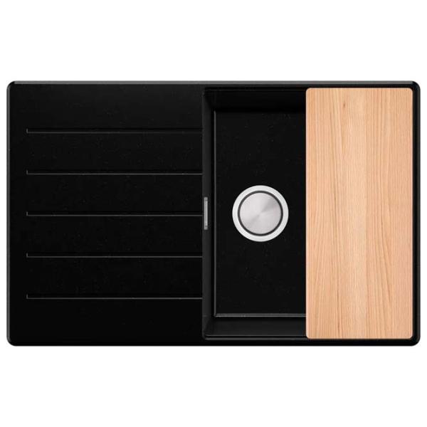 Кухонная мойка PRIMAGRAN COPENHAGEN 780-50 Top 50 x 78 / Гранит / Черный металлик photo 2