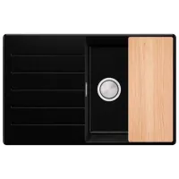 Chiuvetă PRIMAGRAN COPENHAGEN 780-50 Top 50 x 78 / Granit / Black Metalic photo 2
