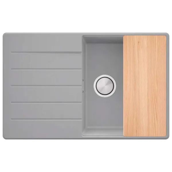 Кухонная мойка PRIMAGRAN COPENHAGEN 780-50 Top 50 x 78 / Гранит / Серый photo 2