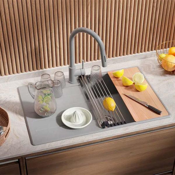 Кухонная мойка PRIMAGRAN COPENHAGEN 780-50 Top 50 x 78 / Гранит / Серый photo 7