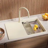 Chiuvetă PRIMAGRAN SAN FRANCISCO 780-50 level 50 x 78 / Granit / Beige photo 5