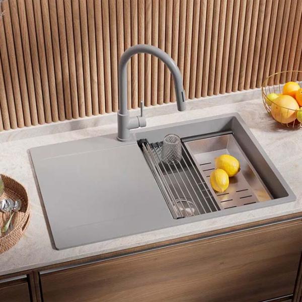 Кухонная мойка PRIMAGRAN SAN FRANCISCO 780-50 level 50 x 78 / Гранит / Серый photo 7