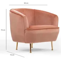 Fotoliu Trendy Piccoli Gold Pink photo 4